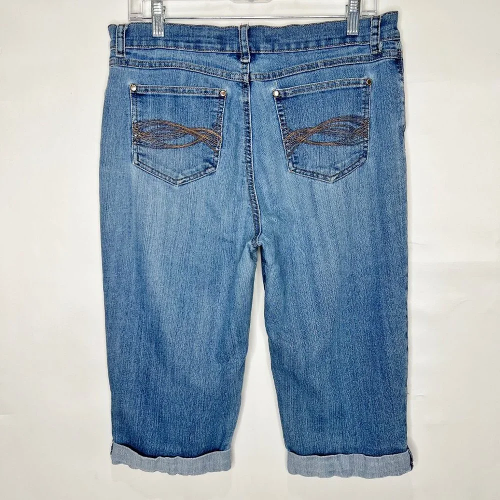 Gloria Vanderbilt Woman’s Shorts 12 Denim Jean High Rise Feminine Bermuda Soft